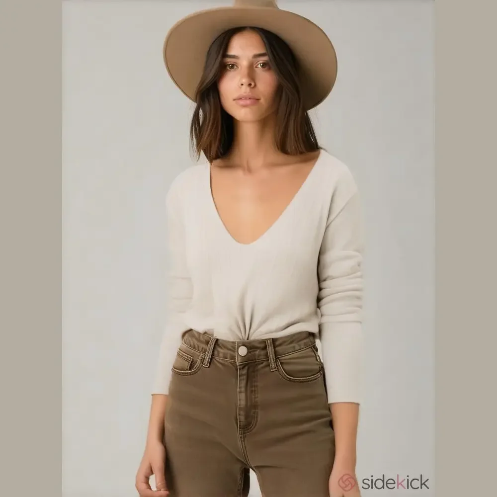 Women's Free People Knotted Crop Sweater - Size S - Beige